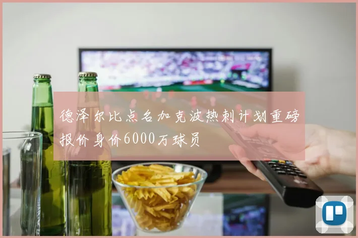 德泽尔比点名加克波热刺计划重磅报价身价6000万球员